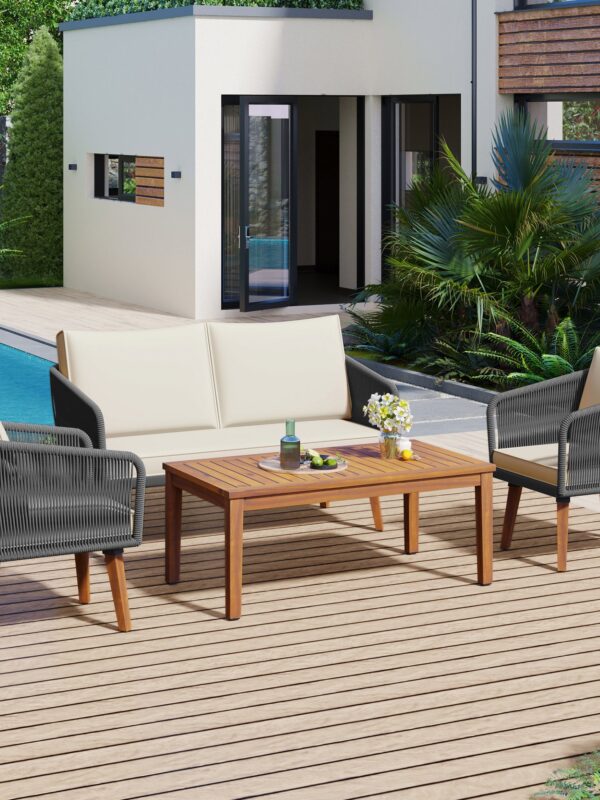 Walker Edison | Rope Patio Furniture Set