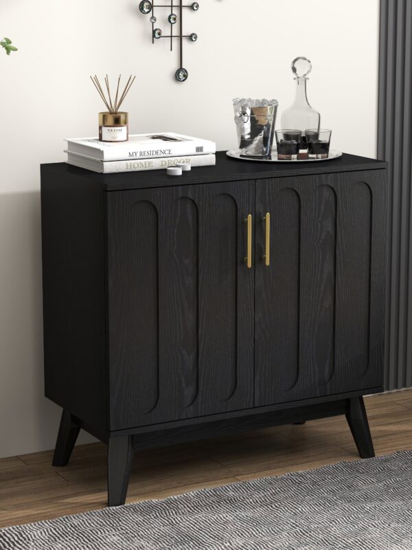 Walker Edison | Mid-Century Modern Fluted Accent Cabinet