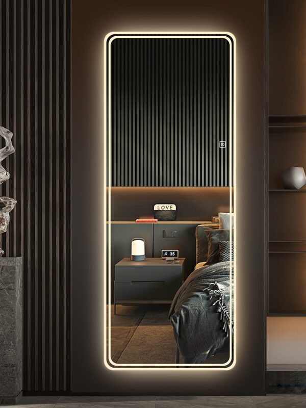 Walker Edison | LED Light Full Length Floor Mirror 64x21 Inches