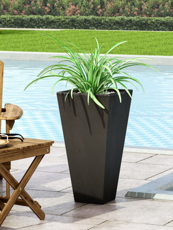 Walker Edison | Black Outdoor Modern Planter