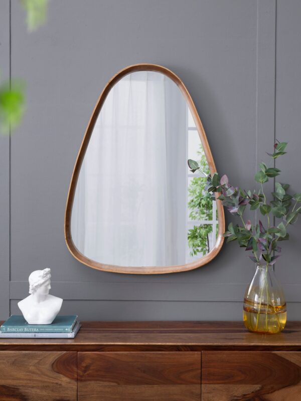 Walker Edison | Curve Design Wood Mirror