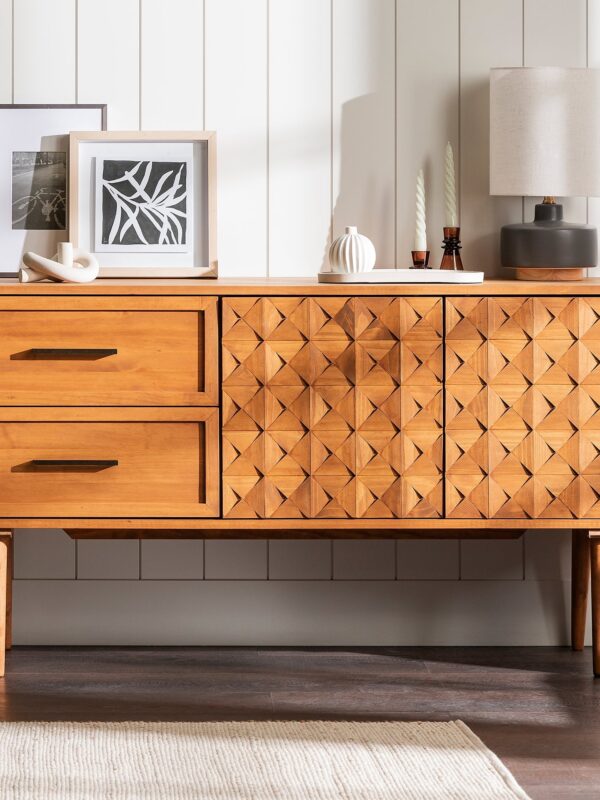 Tessa Solid Wood Prism Sideboard / TV Stand