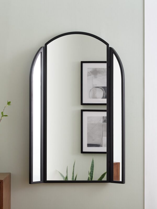 48" Arched Wall Mirror with Hinging Sides