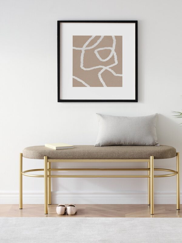 Elizabeth 48" Glam Bench with Cushion
