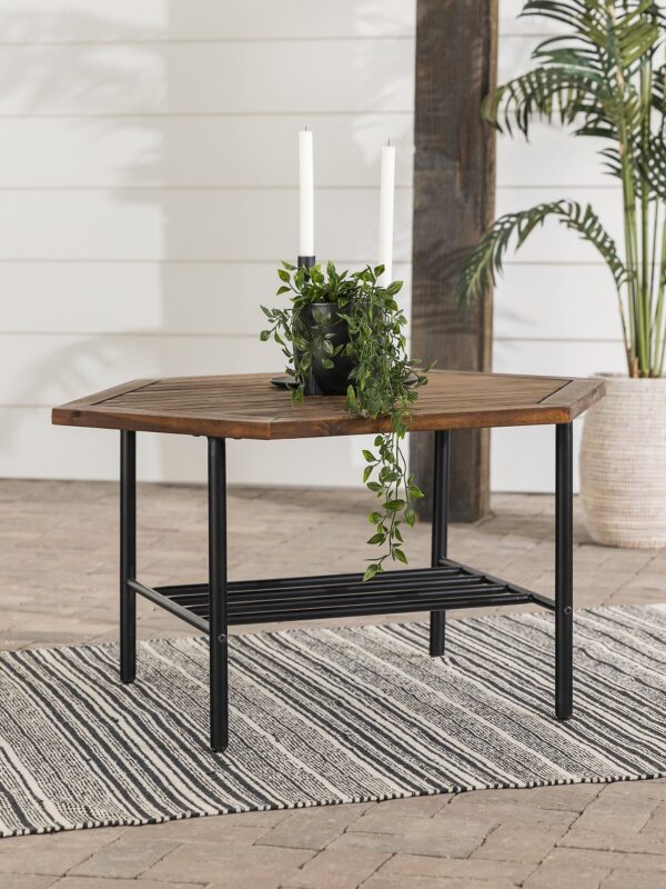 Pearson Modern Outdoor Hexagon Coffee Table