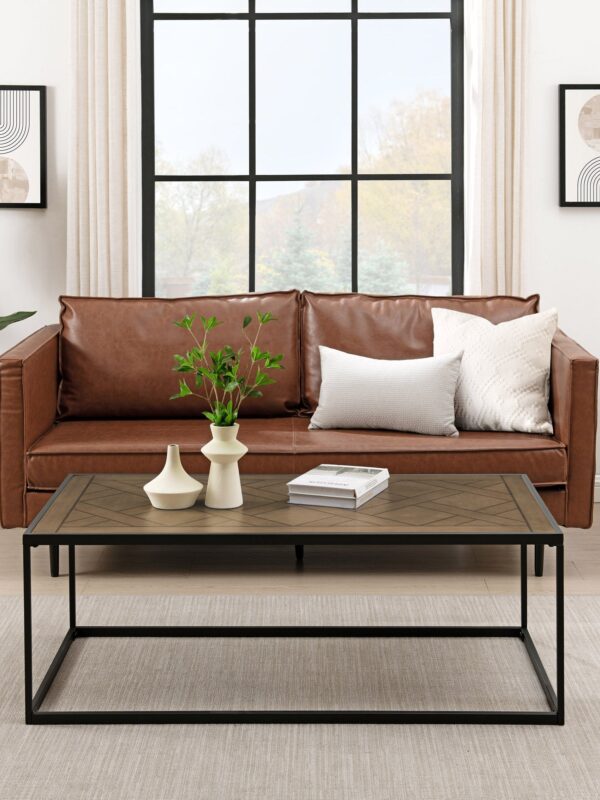 Parquet Contemporary Decorative Rectangle Coffee Table