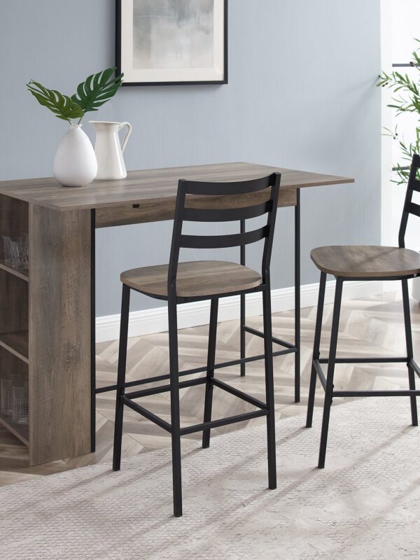3-Piece Drop Leaf Counter Table Set