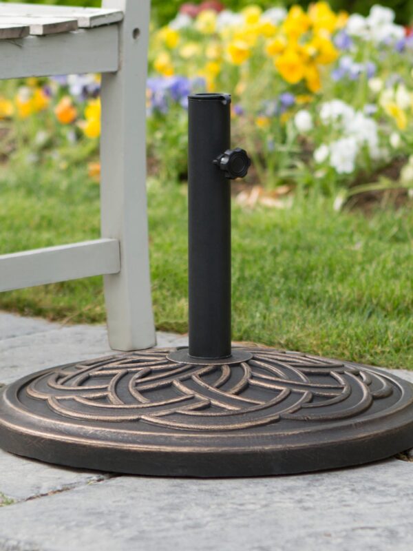 Circle Weave Round Outdoor Patio Umbrella Base