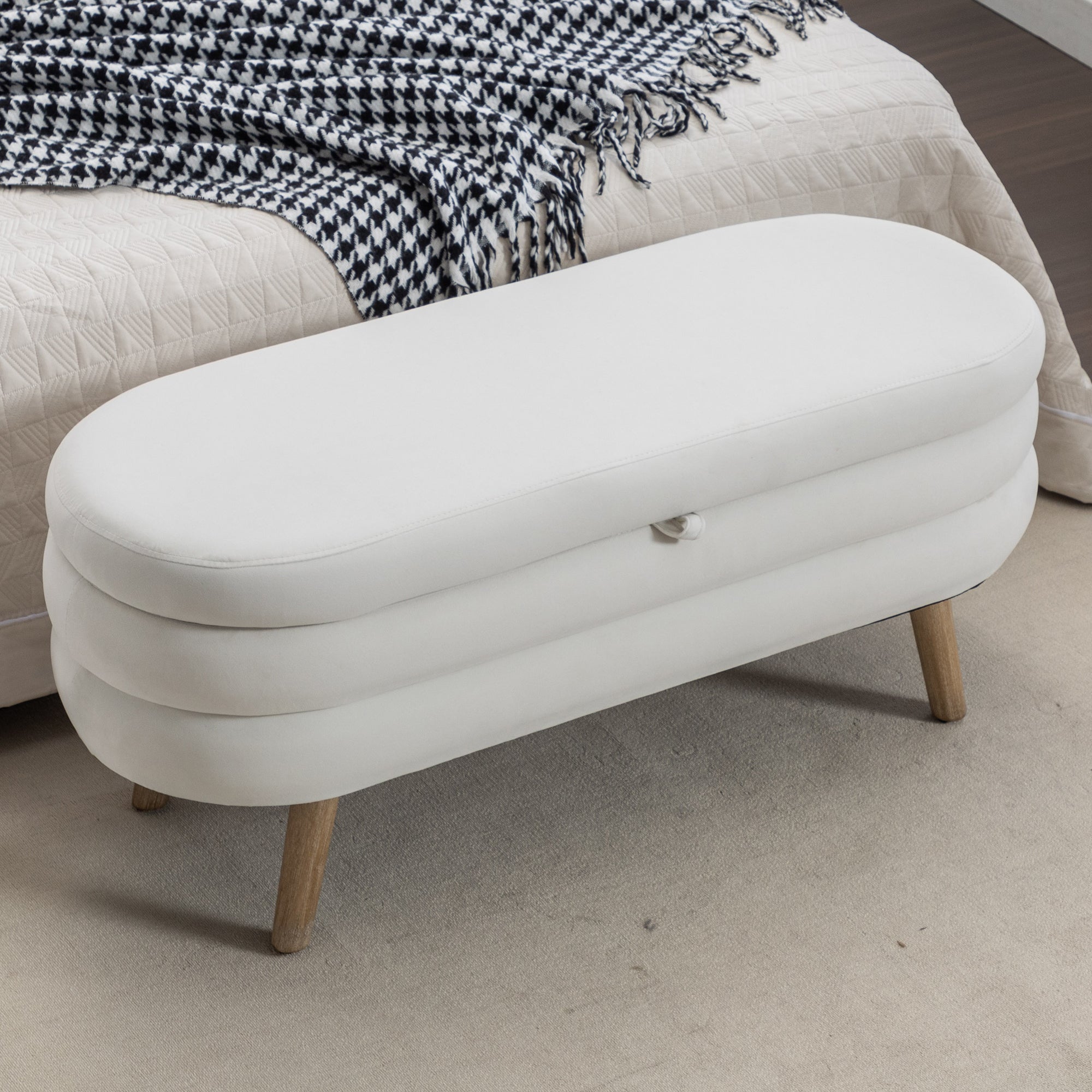 Walker Edison | Velvet Storage Bench