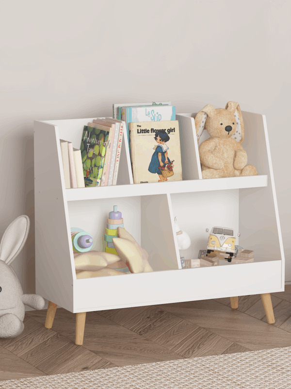 Walker Edison | Kids Bookcase and Toy Organizer