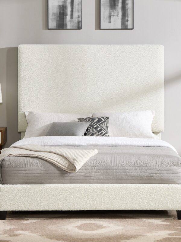 Walker Edison | Boucle Upholstered Platform Bed