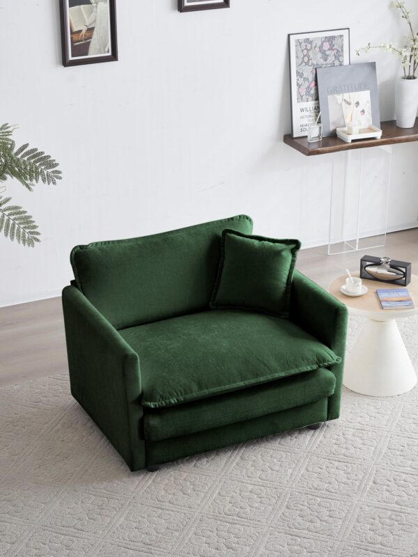 Walker Edison | Cloud Pillow Top Chenille Upholstered Sofa Chair