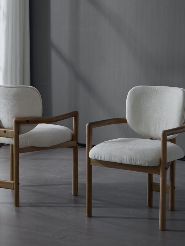 Walker Edison | Modern Wood Upholstered Dining Chairs Set of 2