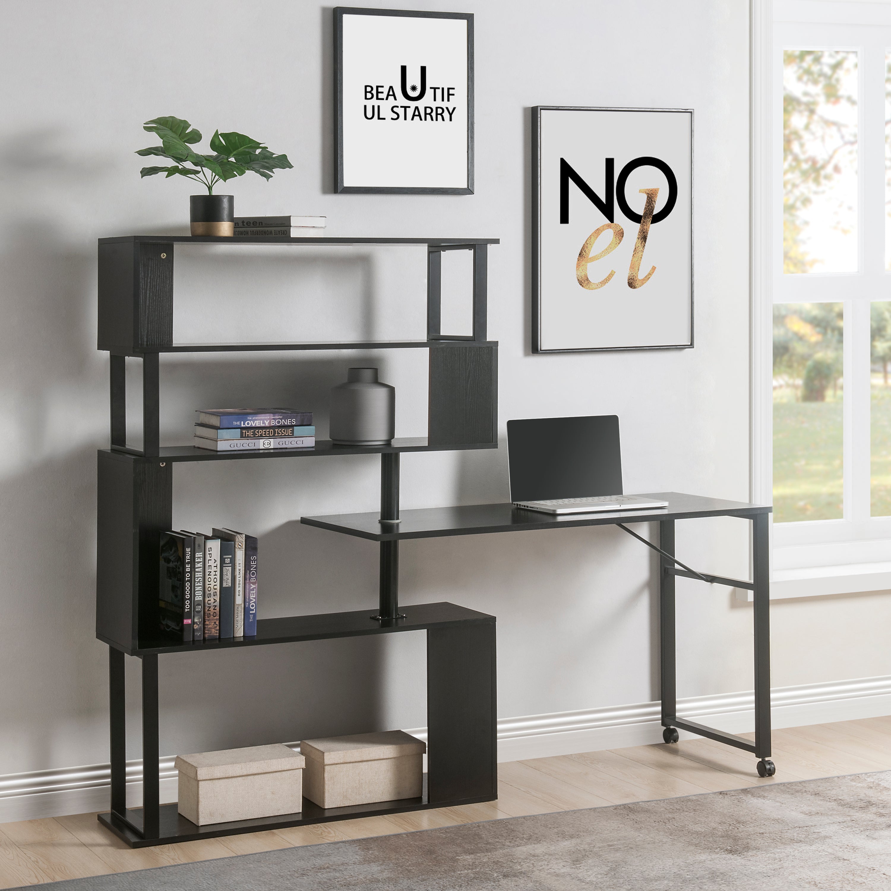 Walker Edison | Home Office Rotating Storage Desk