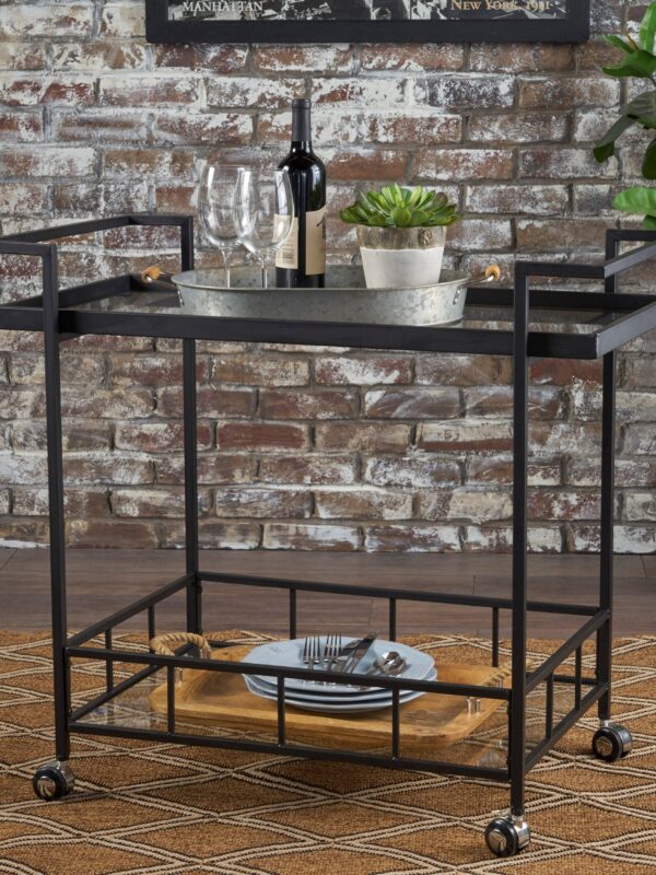 Walker Edison | Metal Sleek Bar Cart