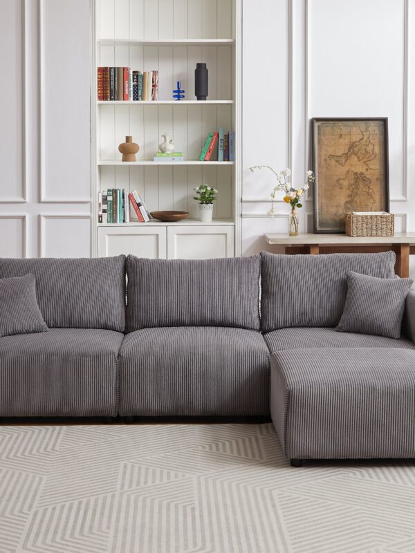Walker Edison | Minimalist Modular Cloud Couch with Chaise