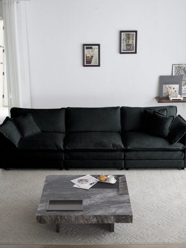 Walker Edison | Modern Chenille Cloud Couch