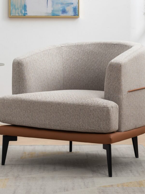 Walker Edison | Modern Two-tone Barrel Accent Chair