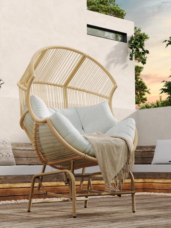 Walker Edison | Palos Outdoor Wicker Glider Chair