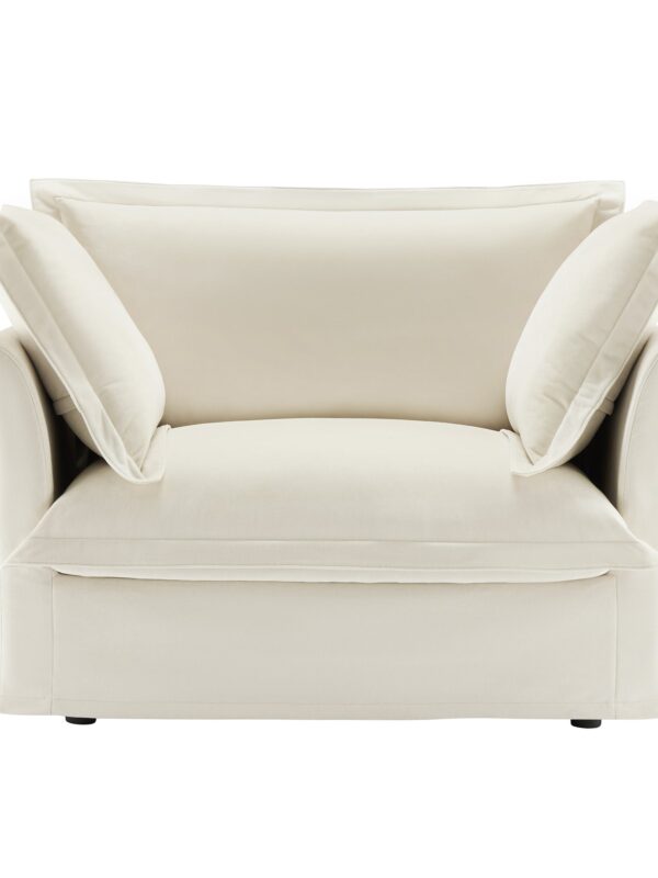 Walker Edison | Slip-covered Deep Seat Comfy Accent Chair