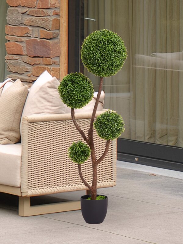Walker Edison | Boxwood Topiary Ball Tree for Indoor Outdoor Decor