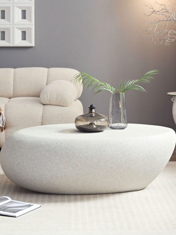 Walker Edison | Modern Minimalist Oval Coffee Table with Sleek Design