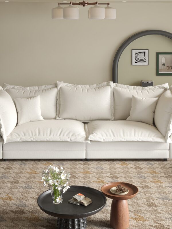 Walker Edison | Expandable Velvet Deep Seat Upholstered Cloud Sofa
