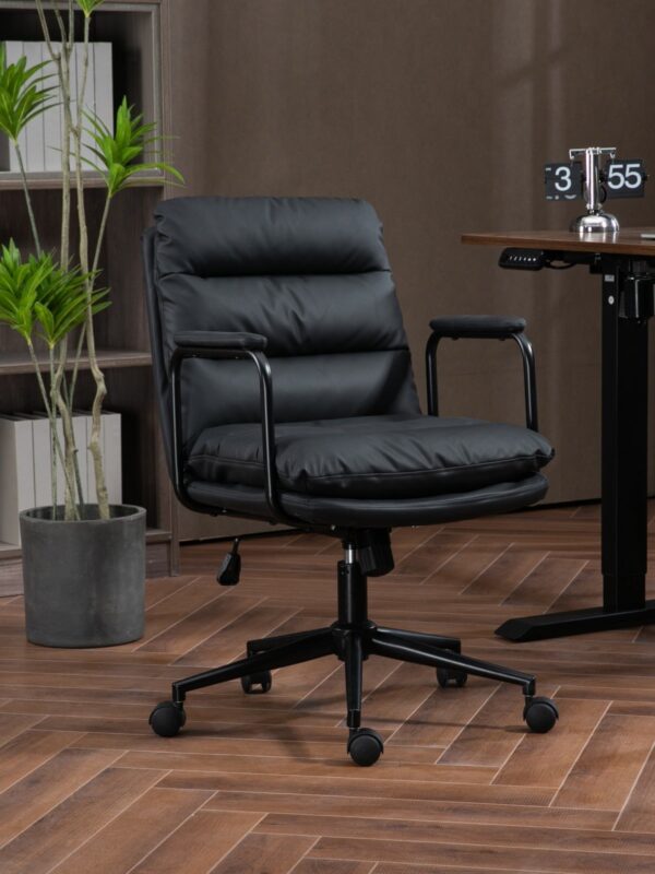 Walker Edison | Ergonomic Faux Leather Computer Rolling Swivel Chair