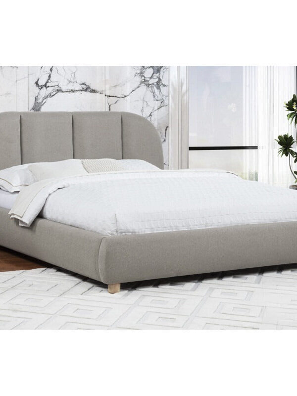 Walker Edison | Modern Contemporary Soft Burlap Fabric Queen Bed