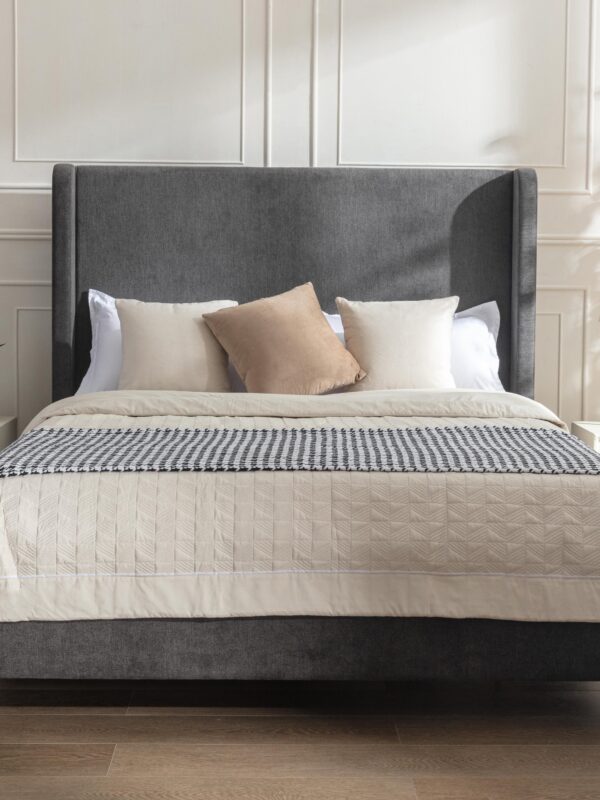 Walker Edison | Velvet Tall 54" Headboard Upholstered Queen Bed