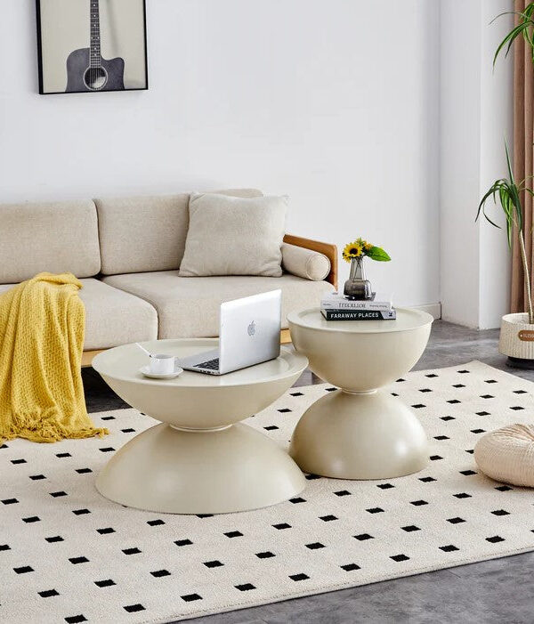 Walker Edison | Scandivanian Coffee Table Set of Two with Storage